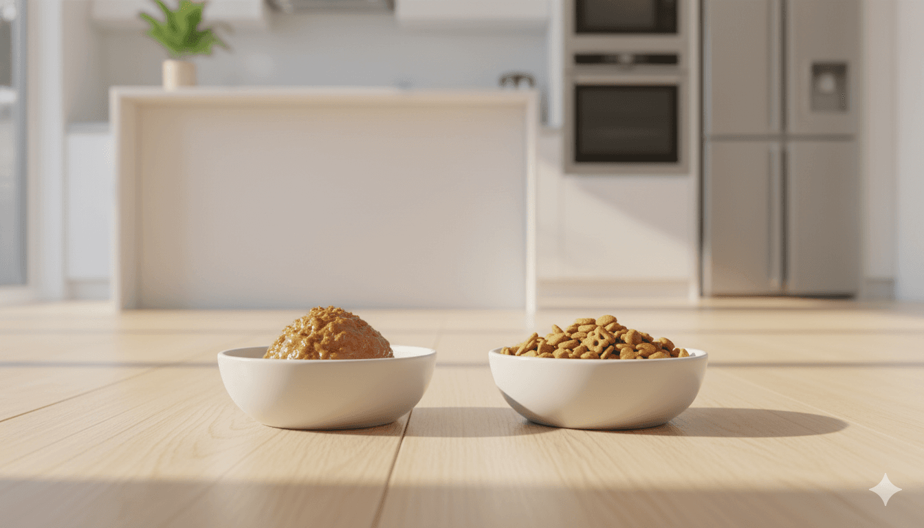 고양이 습식 vs 건식 사료: 차이점과 고려사항